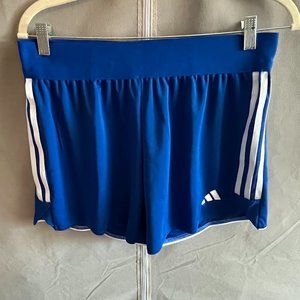 Adidas Women's Active Shorts - Size Medium, Royal Blue and White
